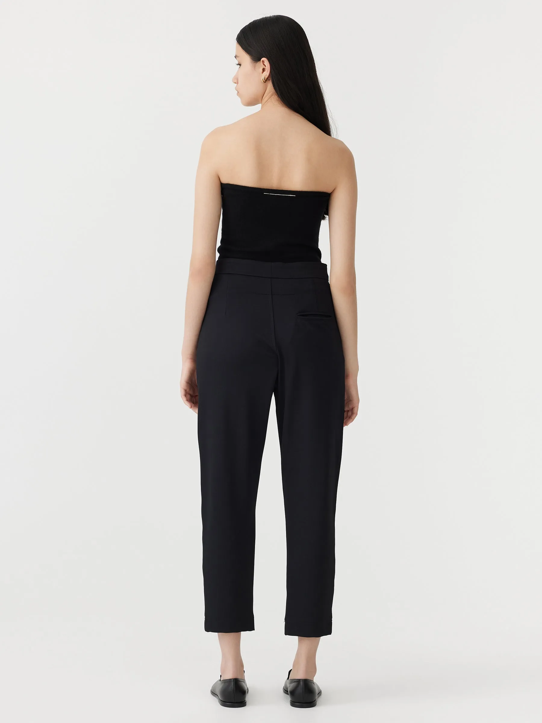 stretch twill pleat pant