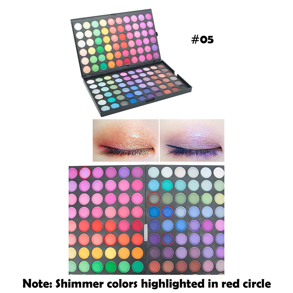 US 120 Colors Eyeshadow Professional Makeup Palette Shimmer Matte Highlight