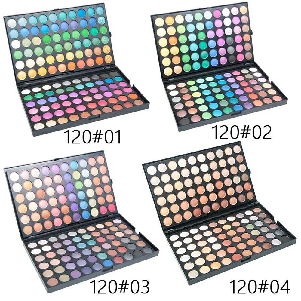 US 120 Colors Eyeshadow Professional Makeup Palette Shimmer Matte Highlight