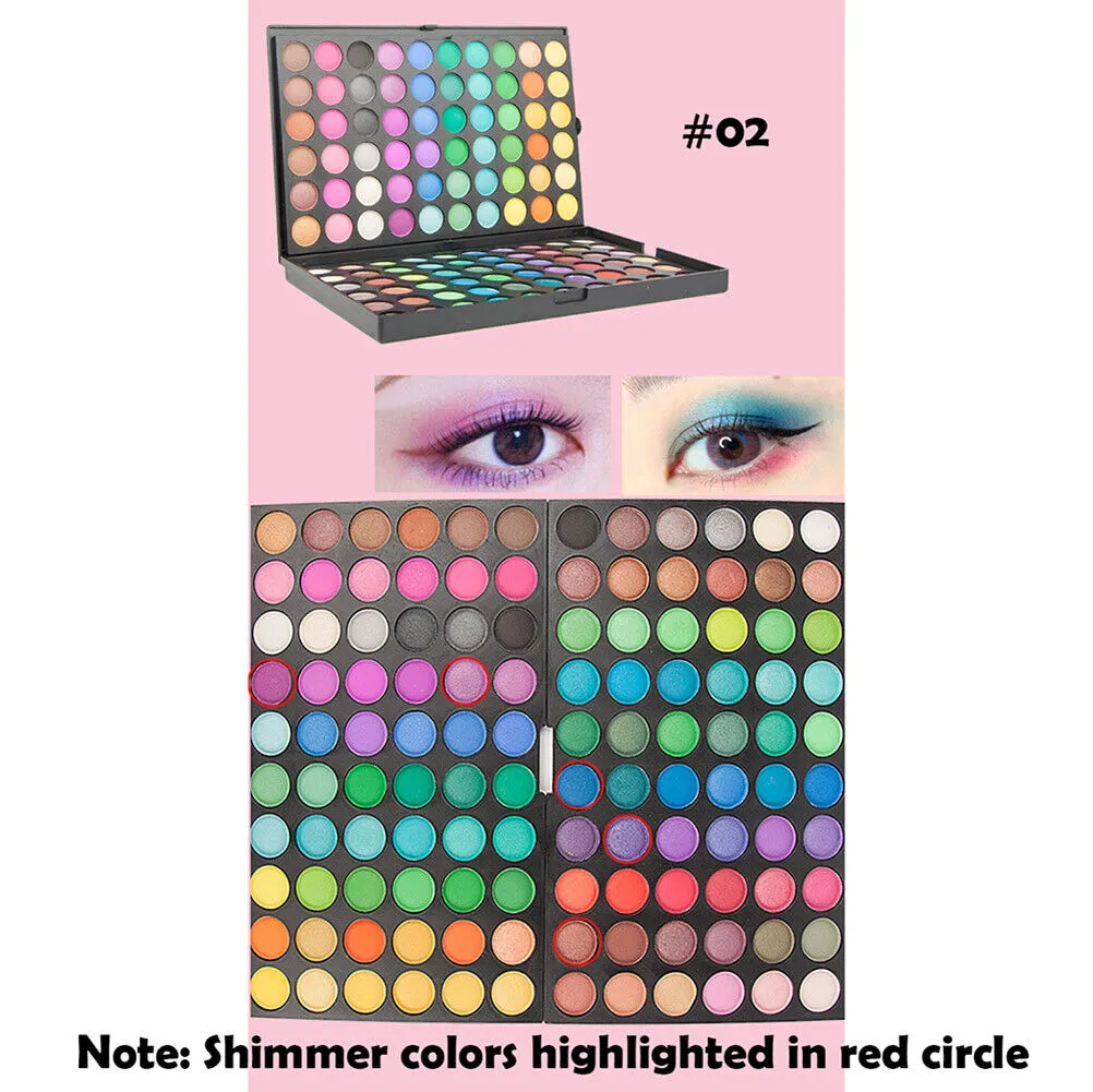 US 120 Colors Eyeshadow Professional Makeup Palette Shimmer Matte Highlight