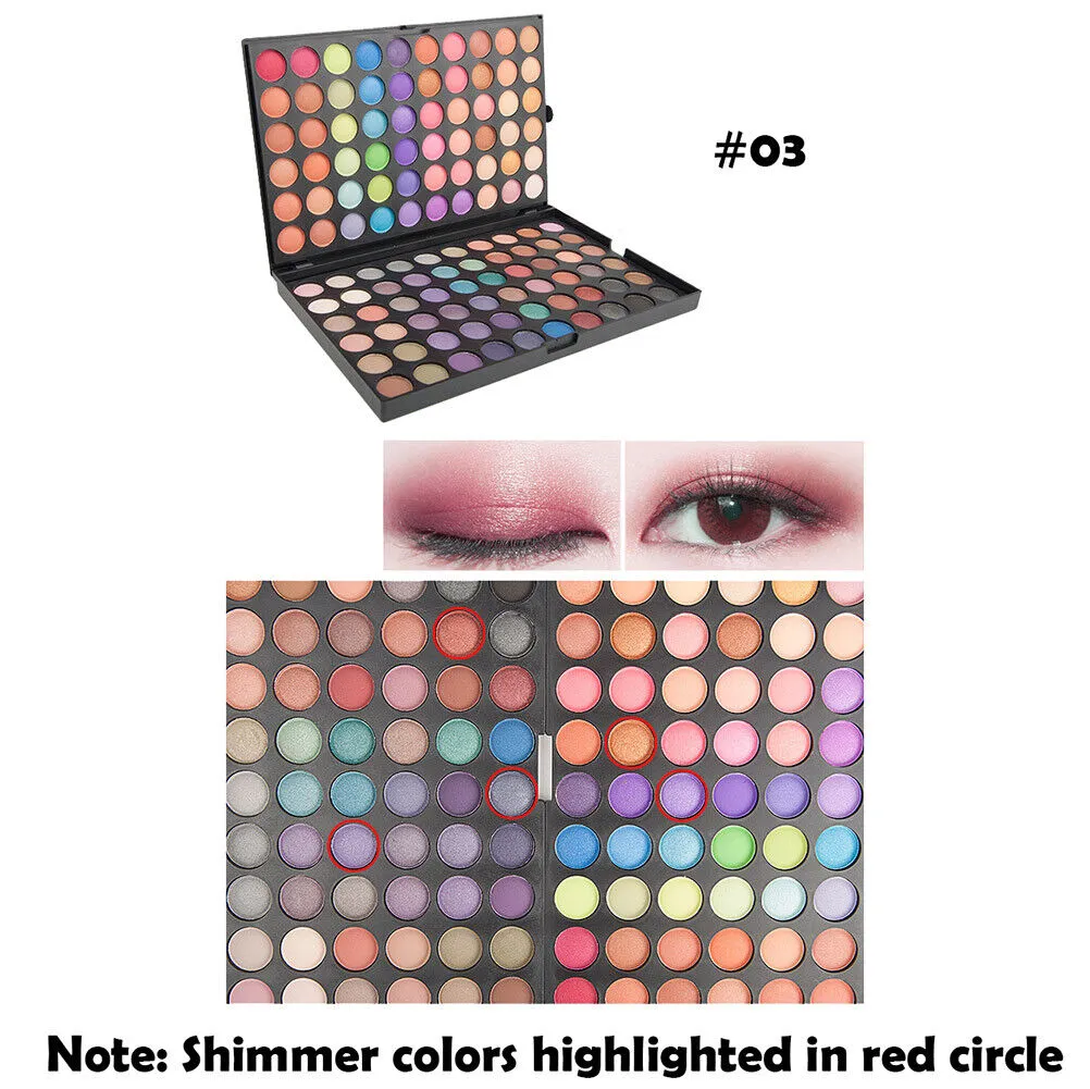 US 120 Colors Eyeshadow Professional Makeup Palette Shimmer Matte Highlight