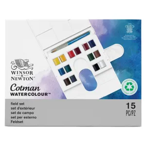 Winsor & Newton Cotman Watercolours Field Set - Set of 15pcs