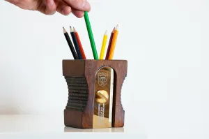 Wood Sharpener Desk Tidy - Dark